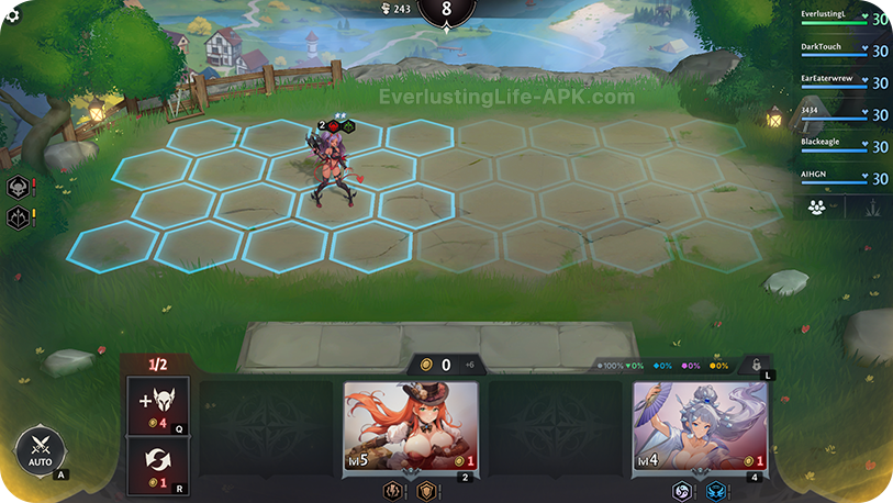 Placement des personnages sur le plateau de combat